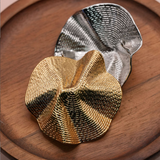 {2026 NEW} Oversized pleated gold-toned metal buttons