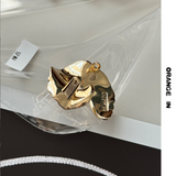 {2026 NEW}  sculptural gold-plated spiral statement metal shank buttons