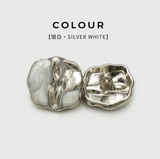 {2026 NEW} irregular two-tone metal and marbled enamel shank buttons