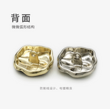 {2026 NEW} irregular two-tone metal and marbled enamel shank buttons