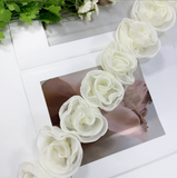 {2026 NEW} Colorful 3D chiffon rose flower lace edge trim