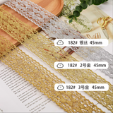 {2026 NEW}gold metallic crochet lace trim ribbon