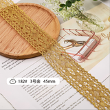 {2026 NEW}gold metallic crochet lace trim ribbon