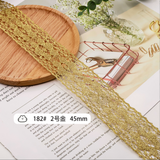 {2026 NEW}gold metallic crochet lace trim ribbon