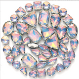 {2026 NEW}Mixed-shape jelly glass sew-on rhinestones with  metal claw settings.