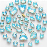 {2026 NEW}Mixed-shape jelly glass sew-on rhinestones with  metal claw settings.