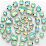 {2026 NEW}Mixed-shape jelly glass sew-on rhinestones with  metal claw settings.