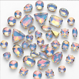 {2026 NEW}Mixed-shape jelly glass sew-on rhinestones with  metal claw settings.