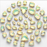 {2026 NEW}Mixed-shape jelly glass sew-on rhinestones with  metal claw settings.