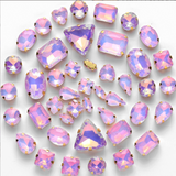 {2026 NEW}Mixed-shape jelly glass sew-on rhinestones with  metal claw settings.