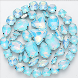 {2026 NEW}Mixed-shape jelly glass sew-on rhinestones with  metal claw settings.