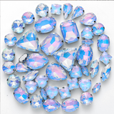 {2026 NEW}Mixed-shape jelly glass sew-on rhinestones with  metal claw settings.