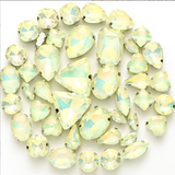 {2026 NEW}Mixed-shape jelly glass sew-on rhinestones with  metal claw settings.