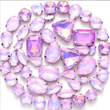 {2026 NEW}Mixed-shape jelly glass sew-on rhinestones with  metal claw settings.