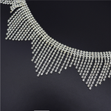 Rhinestone Boarder Chain Tassels Trims Diamante Sewing Applique