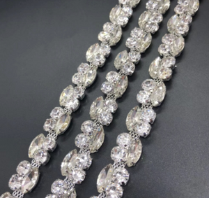 Tri crystal diamanté trim
