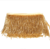 Bugle Beaded Fringe Trim on Satin ribbon