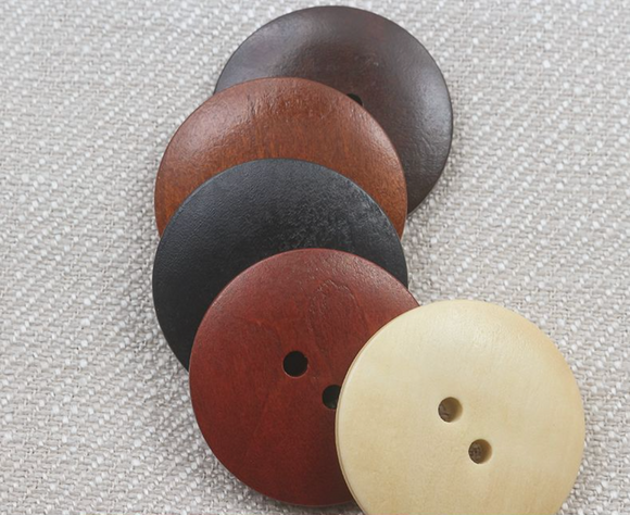 NEW - Multicolor 2H Natural Wood Sewing Buttons