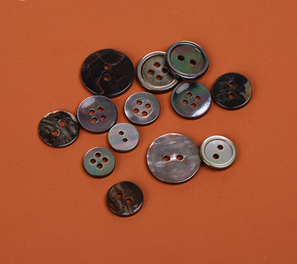 Natural Black MOP buttons