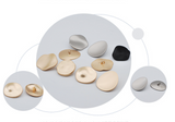 Cloud shape shank buttons