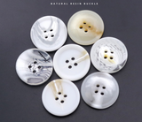 White tortoiseshell button