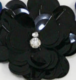3D Sequin Flowers Sewing on Flat Back Patches
