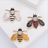 Bee broches with diamnate / pearl