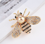 Bee broches with diamnate / pearl