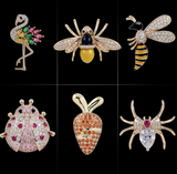 Bee broches with diamnate / pearl