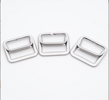 Metal Waistcoat Buckle Slider Adjuster Fastener Lock - with split