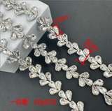 {2026 NEW}Hot Fix Beaded rhinestone Ribbon Resin Iron on Trim