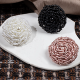 Pearl flower cover button