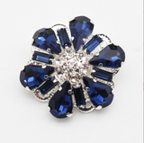 Navy Blue Diamanté Button