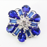 Navy Blue Diamanté Button