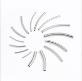 Metal Curve Tube Accessory Silver or Gold 13cm
