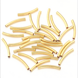 Metal Curve Tube Accessory Silver or Gold 13cm