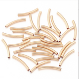 Metal Curve Tube Accessory Silver or Gold 13cm