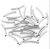 Metal Curve Tube Accessory Silver or Gold 13cm