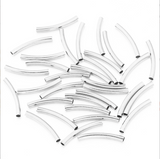 Metal Curve Tube Accessory Silver or Gold 13cm