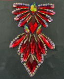 {2026 NEW}HaiTrimNYC multicolour gel-back rhinestone appliqué patch featuring iridescent crystal stones in various shapes and colors