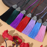Tibetan silver alloy tassel pendants