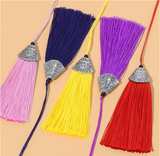 Tibetan silver alloy tassel pendants