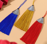 Tibetan silver alloy tassel pendants