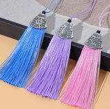 Tibetan silver alloy tassel pendants