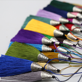 Tibetan silver alloy tassel pendants