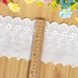 {2026 NEW}Cotton Broderie Anglaise lace trim with a floral embroidered pattern