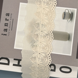 {2026 NEW}Cotton Broderie Anglaise lace trim with a floral embroidered pattern