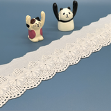 {2026 NEW}Cotton Broderie Anglaise lace trim with a floral embroidered pattern