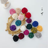 Handmade Satin Rose Ribbon Rosettes Fabric Flower Appliques Foh