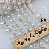 NEW - Pearl and Diamanté Trim